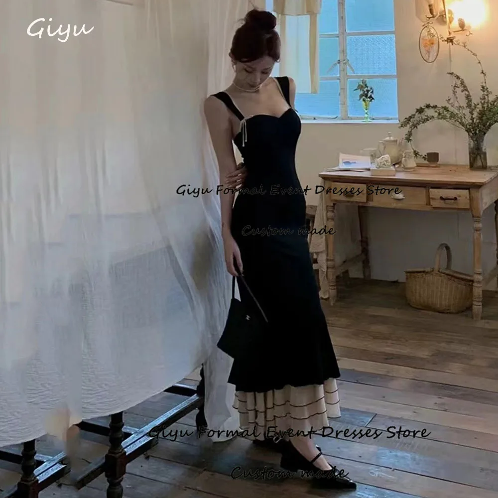 

Giyu Elegant Black Evening Gown Dress Sweetheart Collar Mermaid Trumpet Vestidos De Noche Elegantes 2024 Wedding Party Dress