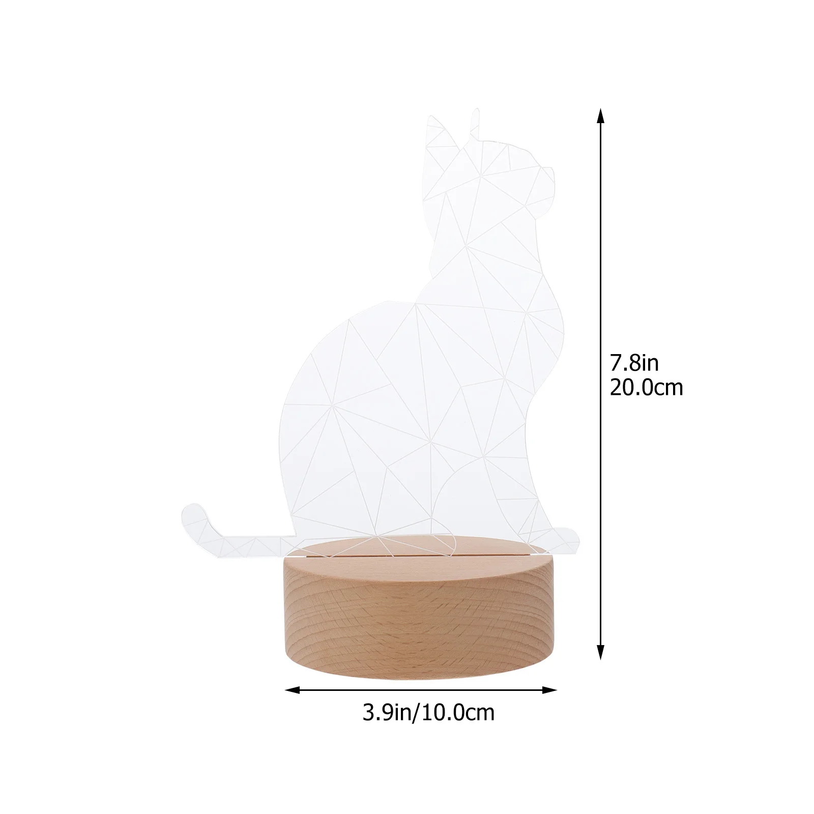 مصباح قطة ثلاثي الأبعاد فريد من نوعه، ضوء سطح المكتب LED للديكور الداخلي، تأثير إضاءة مريح، تصميم كرتوني، ضوء ليلي ثلاثي الأبعاد #3