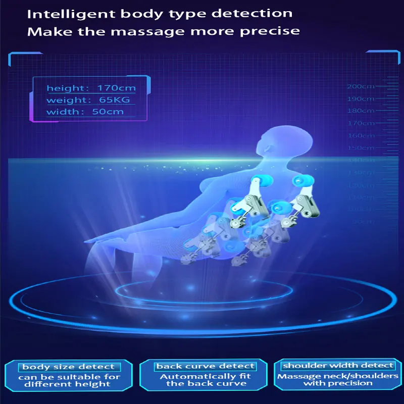 블루투스 스피커가 있는 4D 트랙 마사지 의자, 전신 무중력 마사지 의자, 풋 롤러 히터, 2024SL