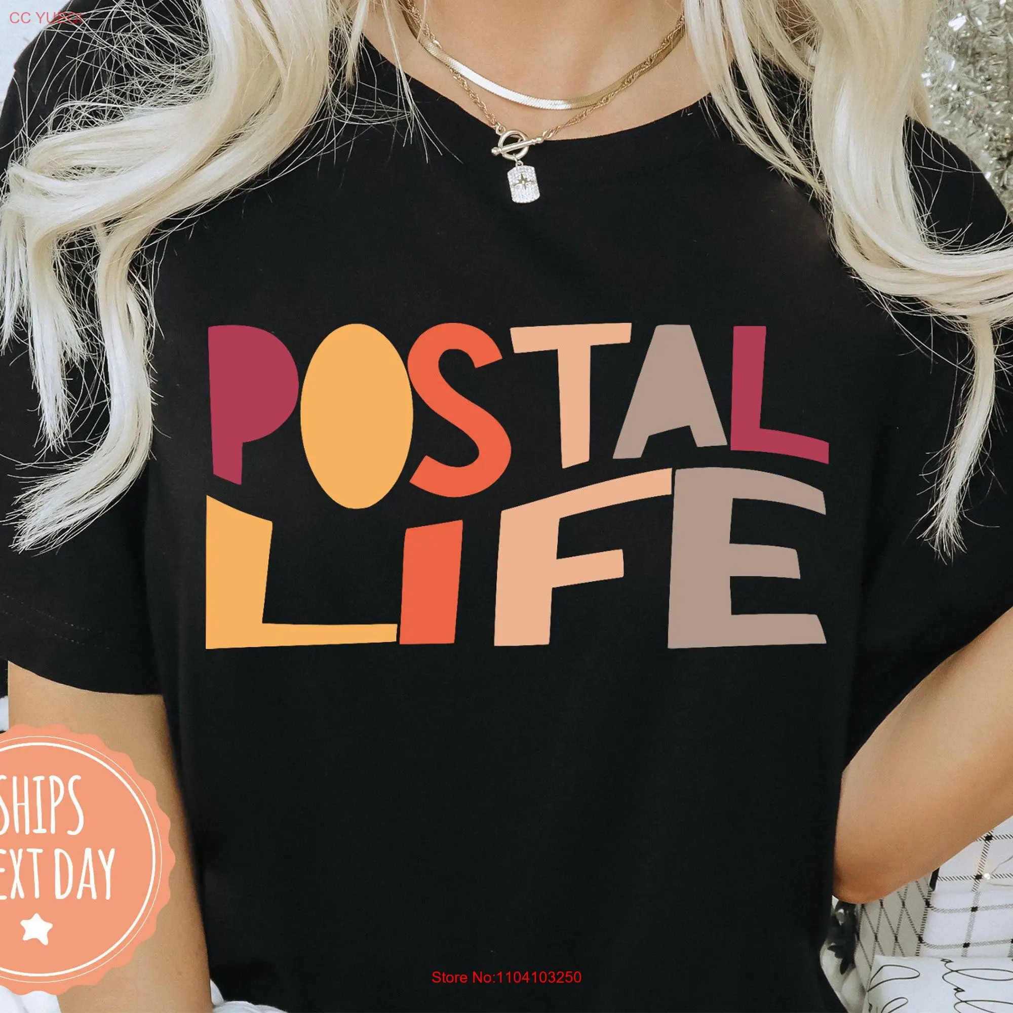 Postal Life-Camiseta de manga larga o corta para trabajador, 101540