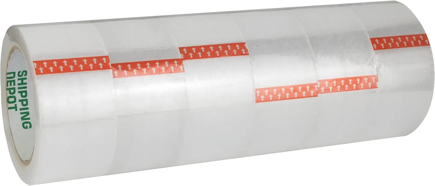 

Clear Packing Tape (12 Rolls) Light Weight 1.6 mil - 2 inch x 110 Yards Refill for Packing, Shipping, Sealing Moving Box