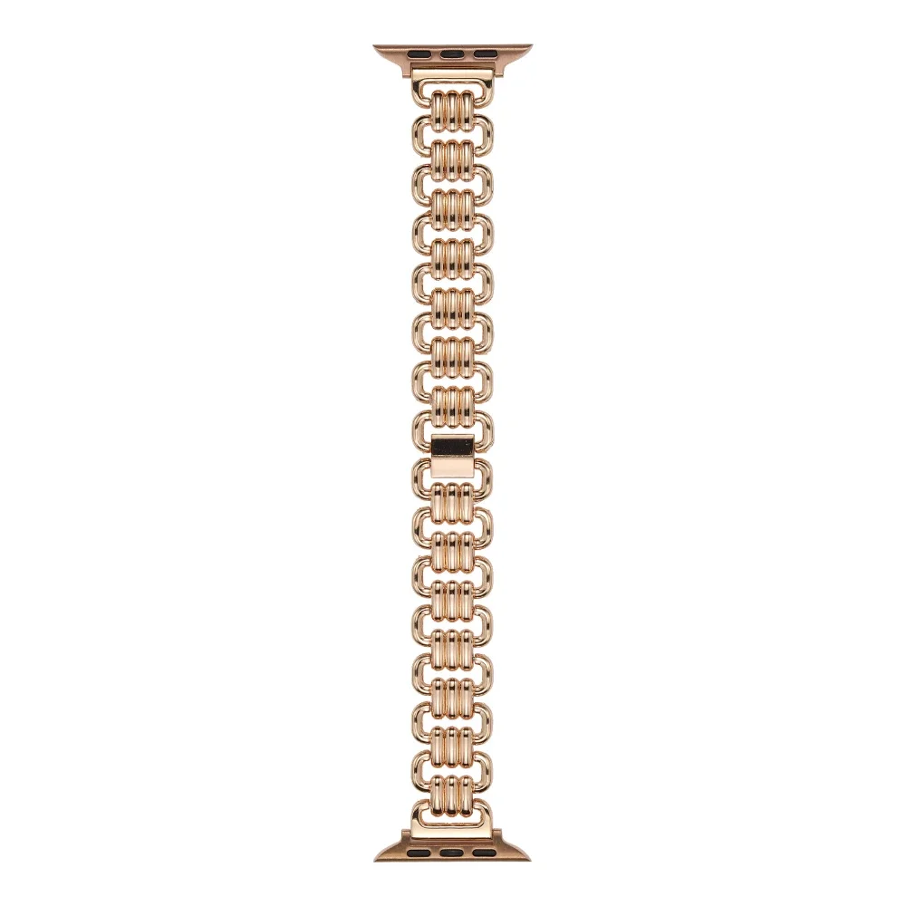 Cinturino in metallo inossidabile per Apple Watch 49mm 46mm 45mm 41mm 44mm 40mm 42mm cinturino ad anello a forma di U iWatch Ultra 10 9 8 7 6 5 4 SE Cintura