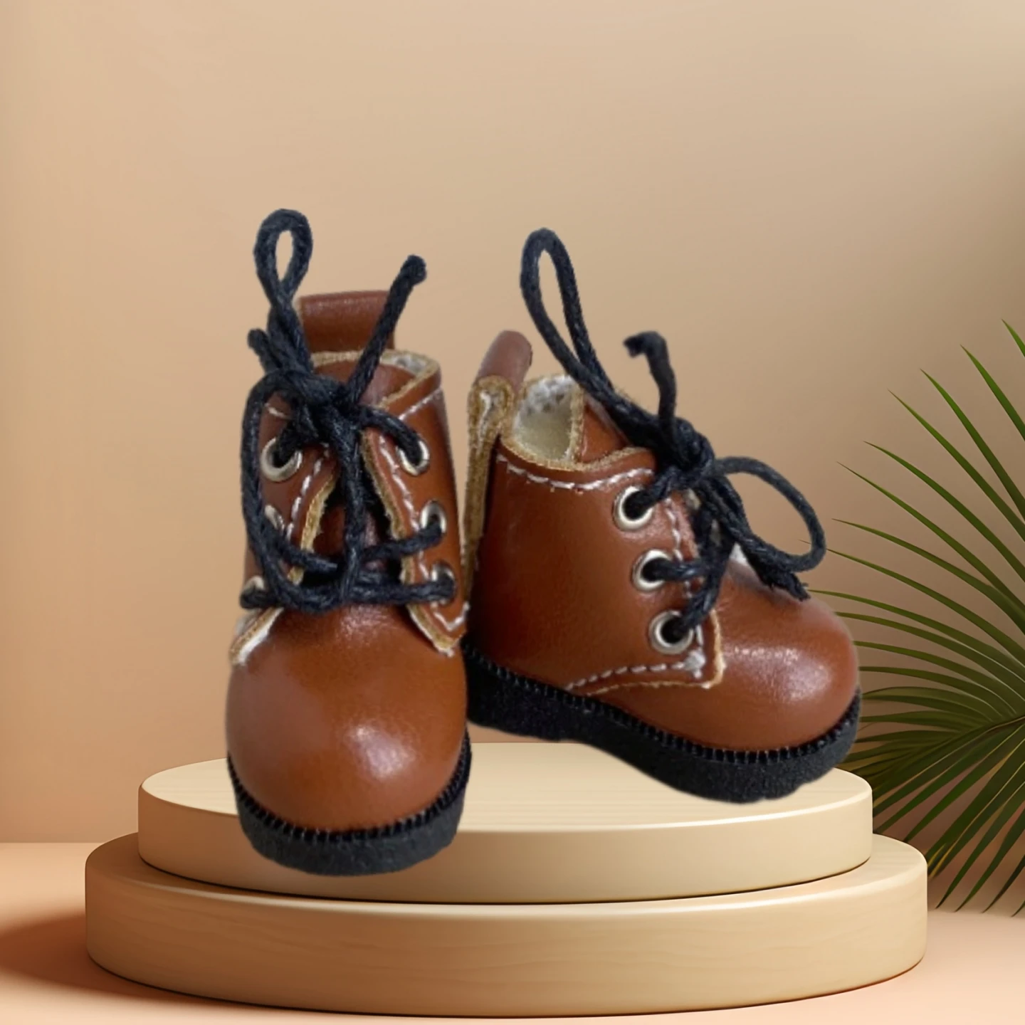 Tilda 3.2cm Doll Boots for Blythe Azone Doll Toy,1/8 Mini Lovely Leather Dots Gym Shoes for BJD Dolls Boot Shoes Accessories