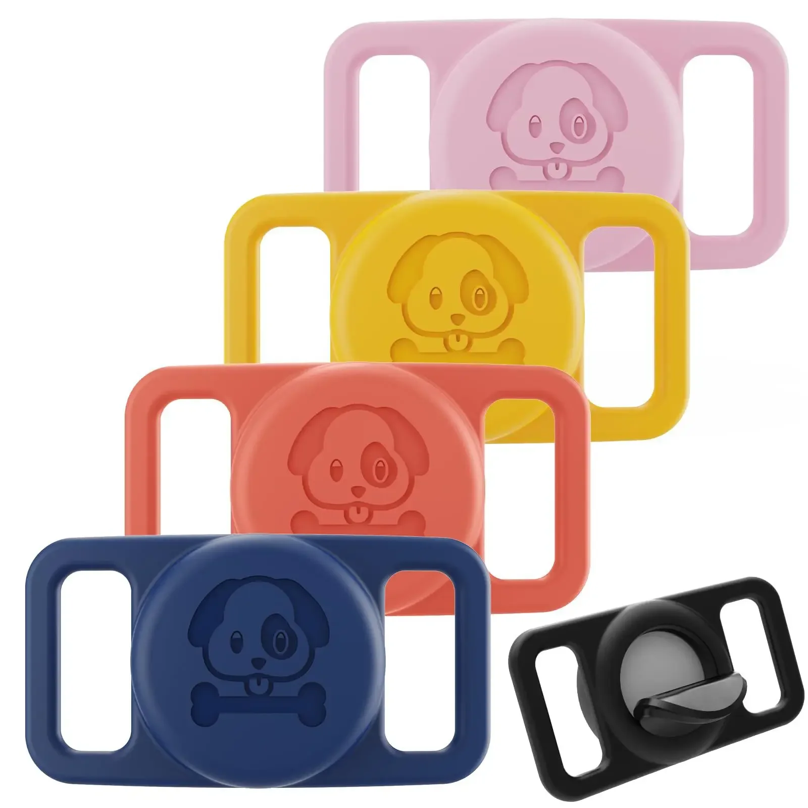 1PC For Apple Airtag Case Dog Cat Collar GPS Finder Colorful Protective Silicone Case For Anti-lost Apple Air Tag Tracker Case
