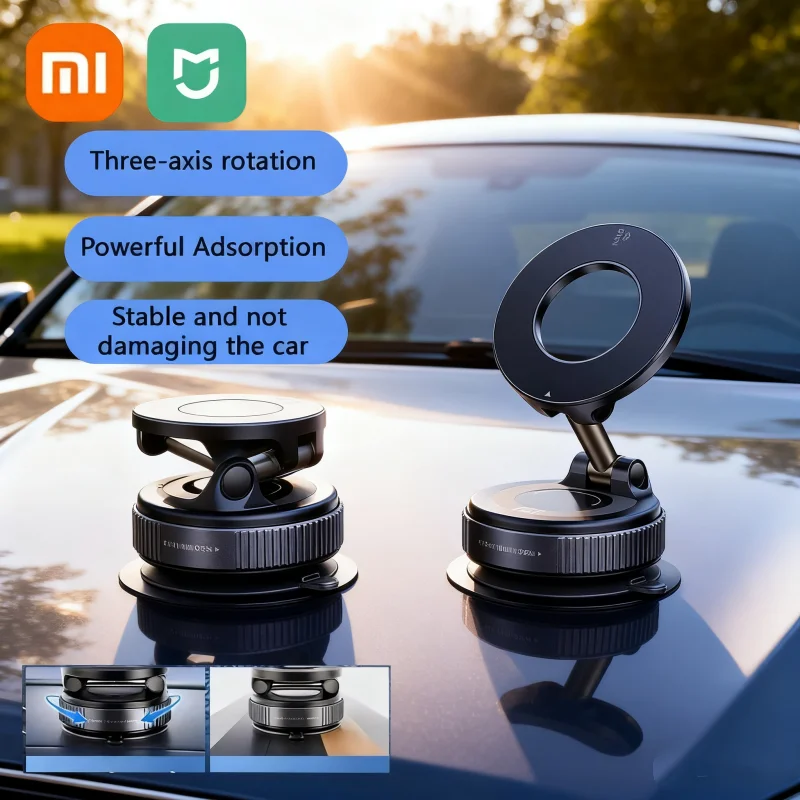 Xiaomi 360 °   supporto dedicato per auto Magsafe girevole e pieghevole Ventosa Supporto magnetico per telefono sottovuoto Supporto per telefono a ventosa