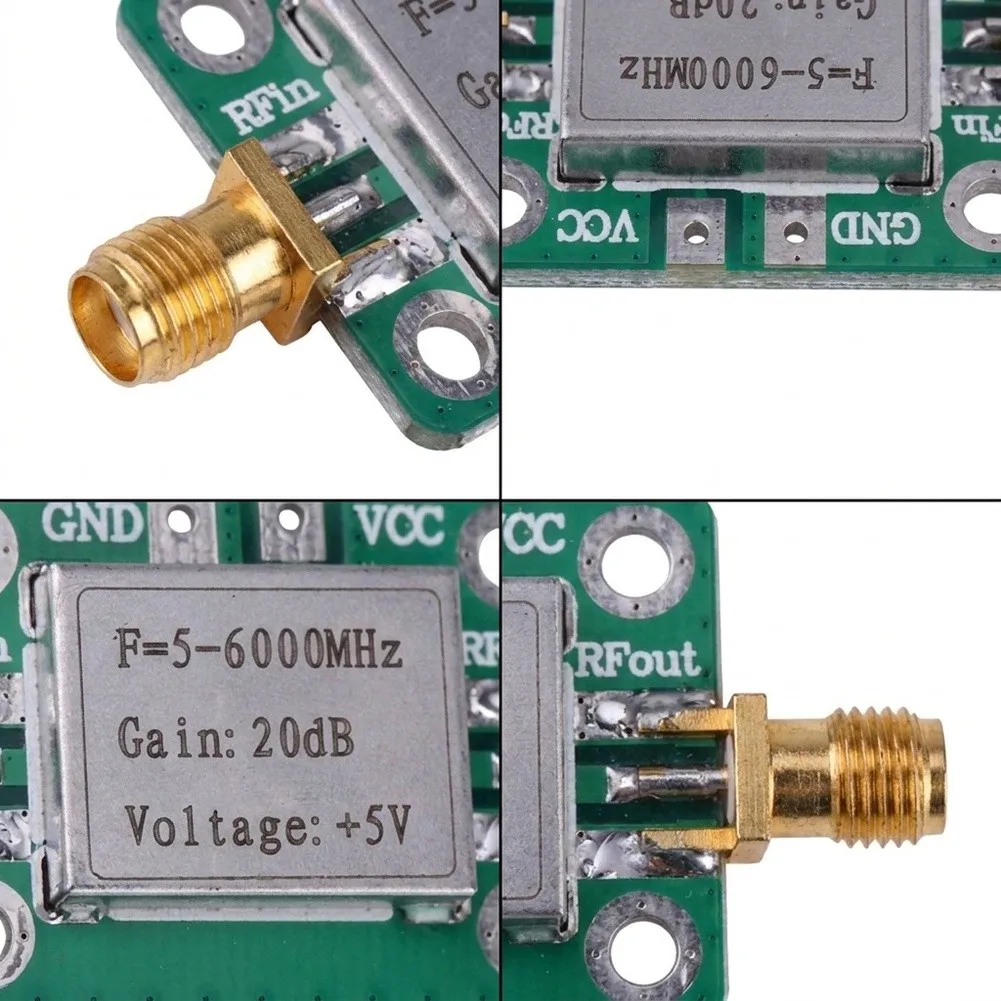 RF For Amplifier Module Covering Full 5MHz to 6GHz Bandwidth with For SMA Ports and 20dB Gain for Signal Chain Enhancement