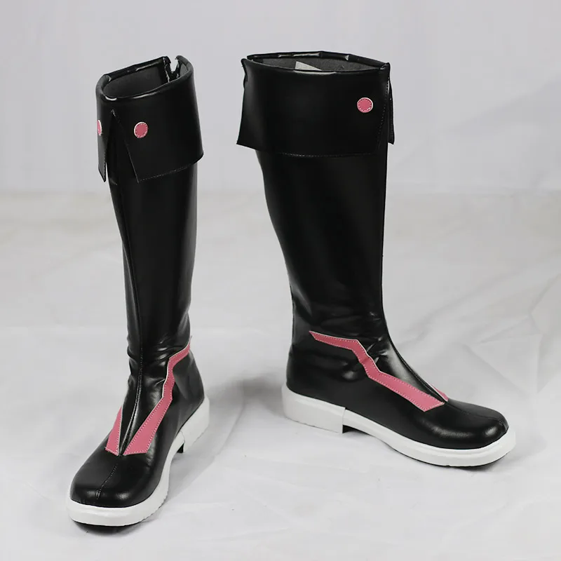 Twin Star Exorcists Enmadou Rokuro Costume Cosplay Scarpe Stivali fatti a mano in ecopelle Stivali di Carnevale di Halloween