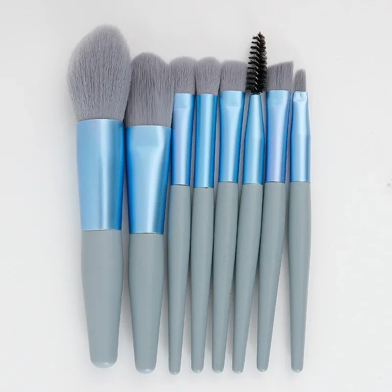 Conjunto de pincéis de maquiagem, 8 peças, pó cosmético, sombra, base, blush, corretivo, ferramenta de maquiagem de beleza profissional
