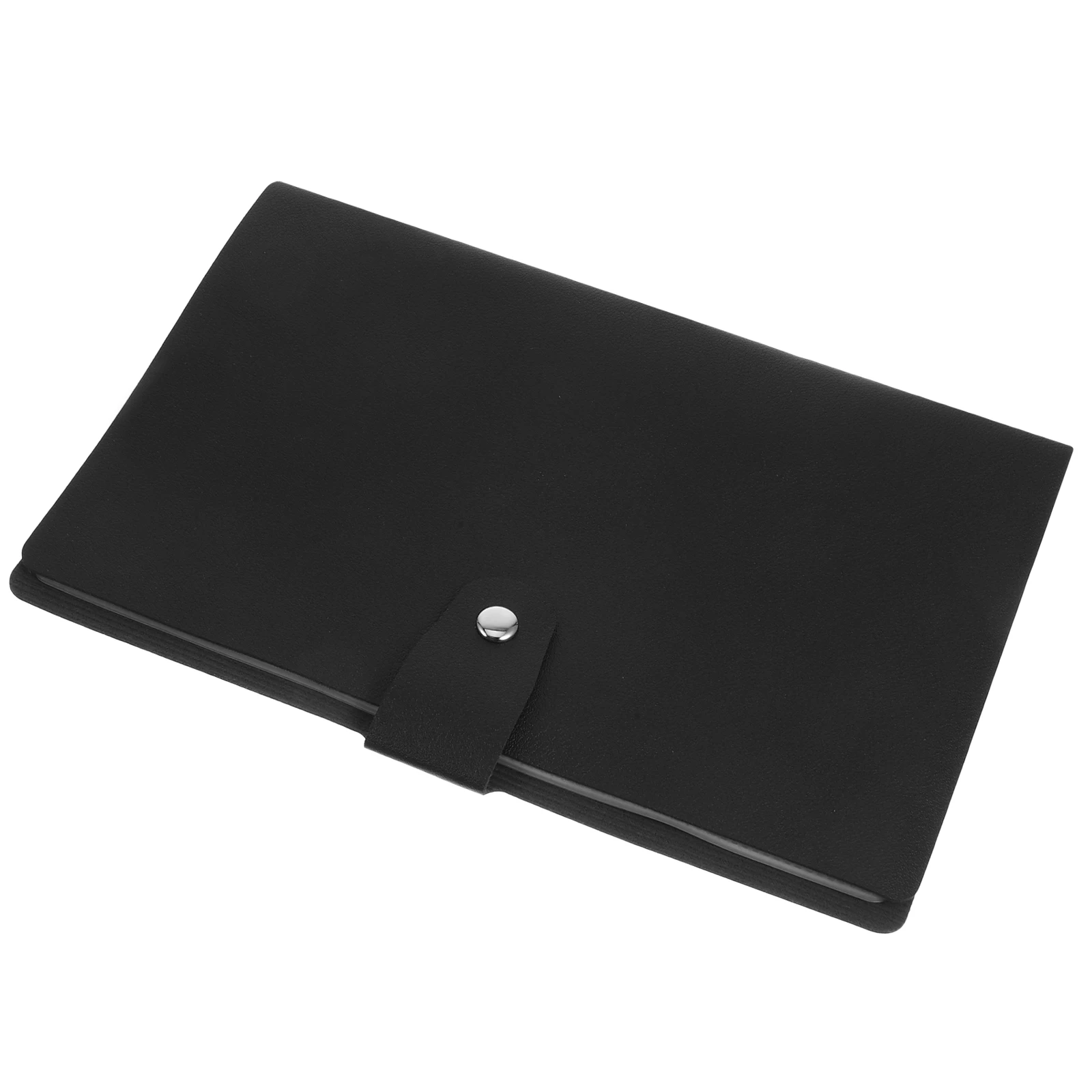 

1pc Practical Invoice Album PU PVC Material Business Checkbook Storage Portable Bill Organizer File Folder