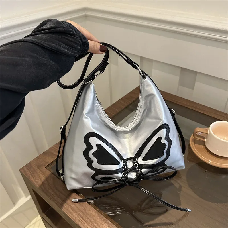 This year's popular fashion Korean version of butterfly withdrawal bag women's  spring new versatile ins underarm backpack