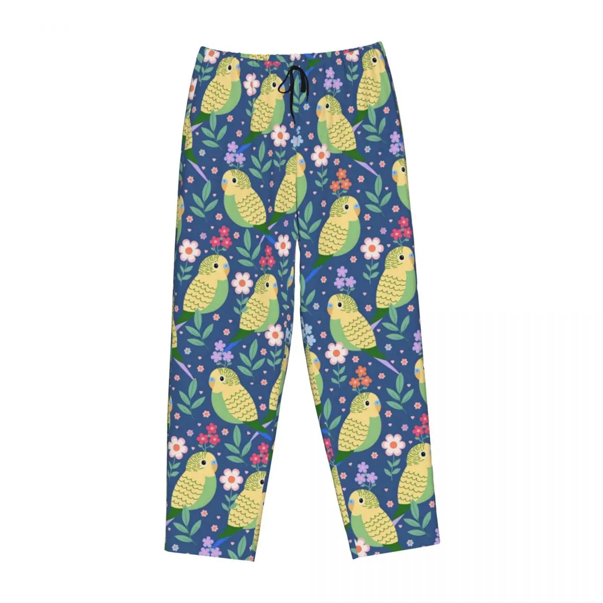 Pantalon de pyjama personnalisé pour perroquet et oiseau, vêtements de nuit mignons pour femmes, bas de sommeil extensible avec poches