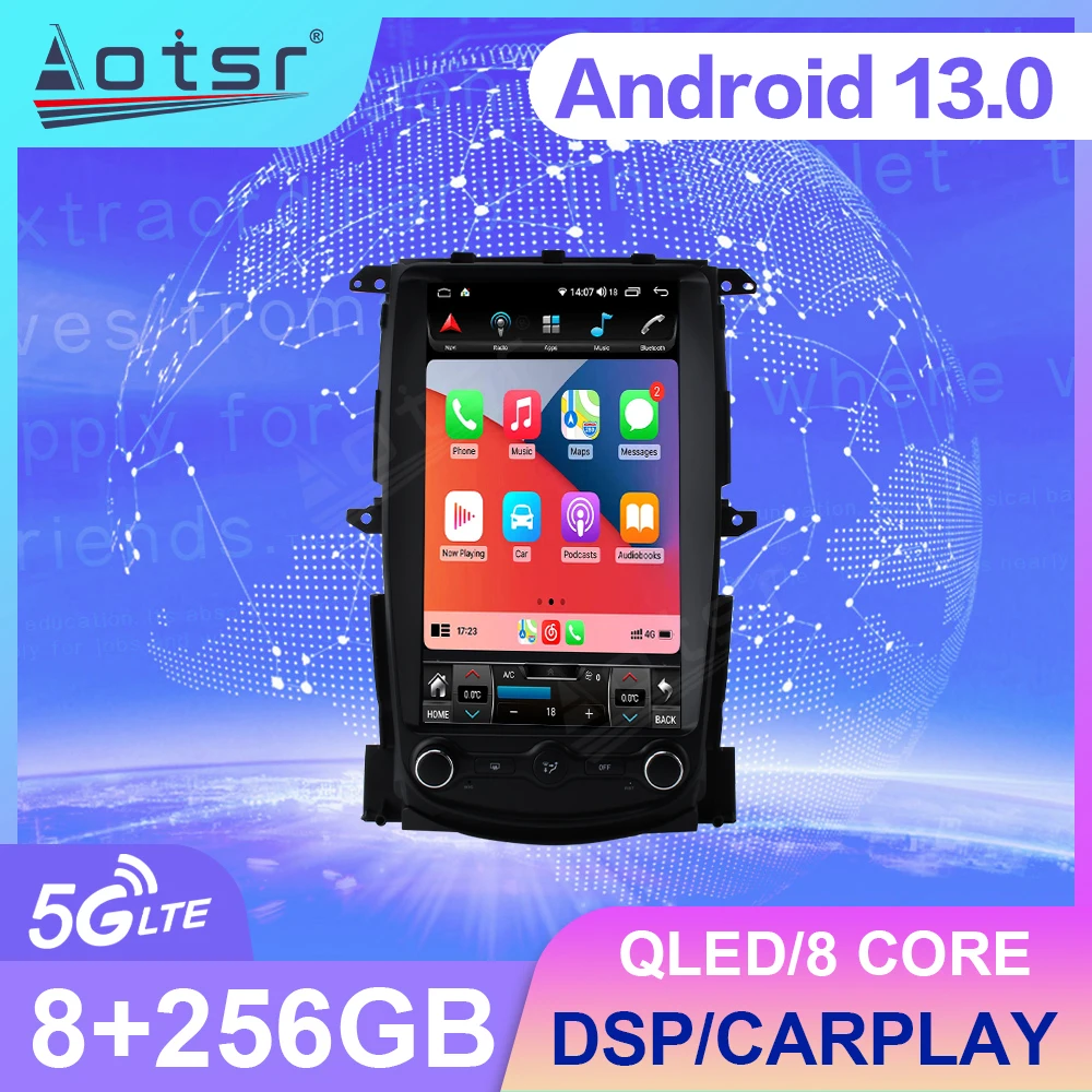 

13.8"Touch Screen Android Car Radio For Nissan 370Z 2009-2021 GPS Auto Navi Audio Video Multimedia Carplay Play Stereo Head Unit