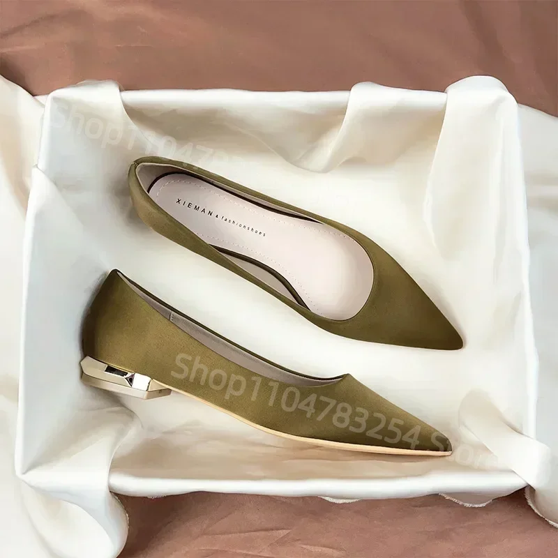 

Women Flat Pumps Thin Low Heels for Women Pointed Toe Shallow Slip on Casual Work Office Female Elegant Shoes Zapatillas Mujer