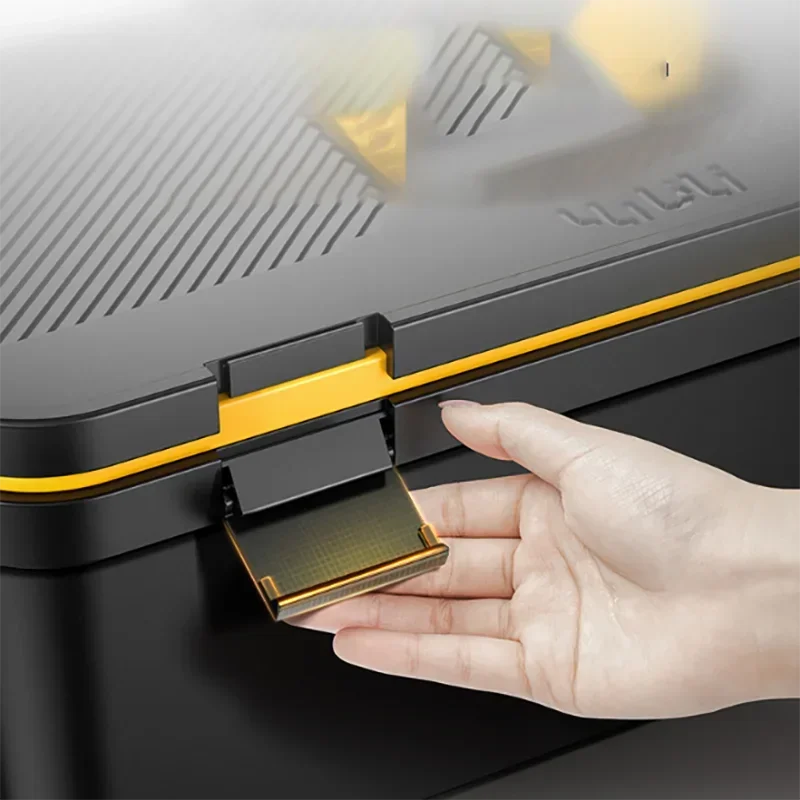 Deli-Grande Portátil Hardware Set Storage Box, Caixa de Ferramentas Shockproof, Grade Industrial, Caso Reparação eletricista