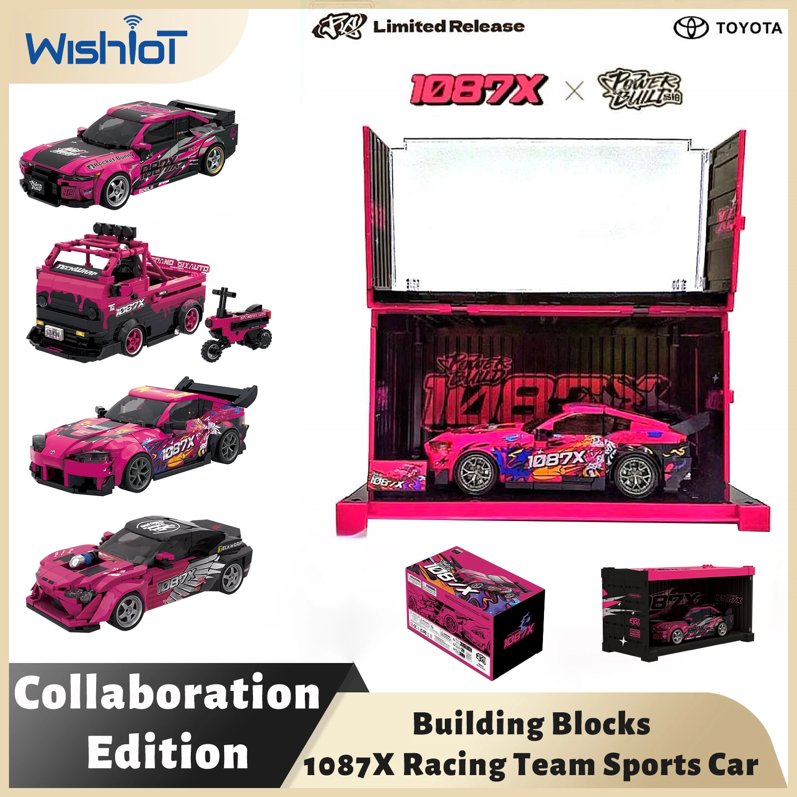

MOC 1087X Drift Racing Team Buidling Blocks Toyota Supra A90 Модель спортивного автомобиля для детей и взрослых Игрушка в подарок GTSHOW Collaboration Edition