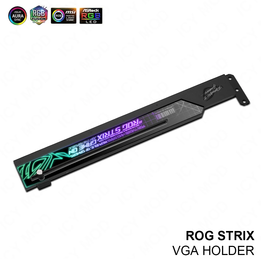 Imagem -05 - Suporte para Placa Gráfica Asus Suporte Gpu Rog Strix para Rtx4090 Vga Stand Efeito 3d Nvidia pc Gaming Mod Aura Sync Nova Chegada 2023