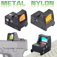 Tactical METAL NYLON RM Red Dot Sight Scope GLOCK 17 19 Rear Sight Base Airsoft Weapon Riflescope AR15 M4 20mm Rail Hunting