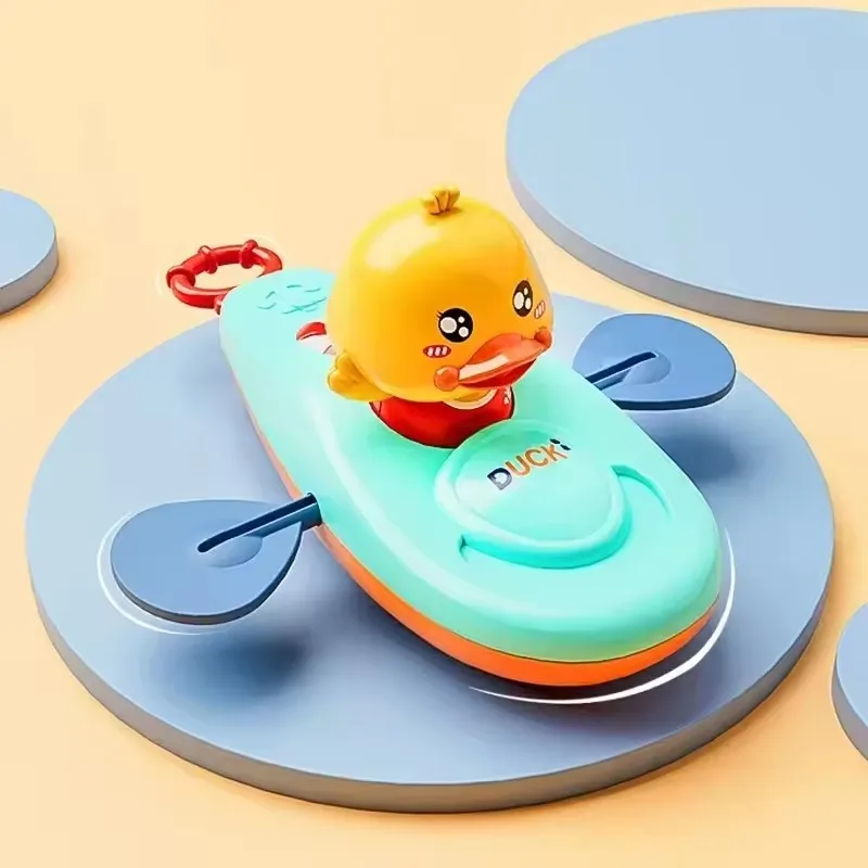 Pequeño pato amarillo Kayak juguete piscina baño juguete clásico juguete de agua lindo juguetes de baño dibujos animados pequeño pato amarillo canotaje