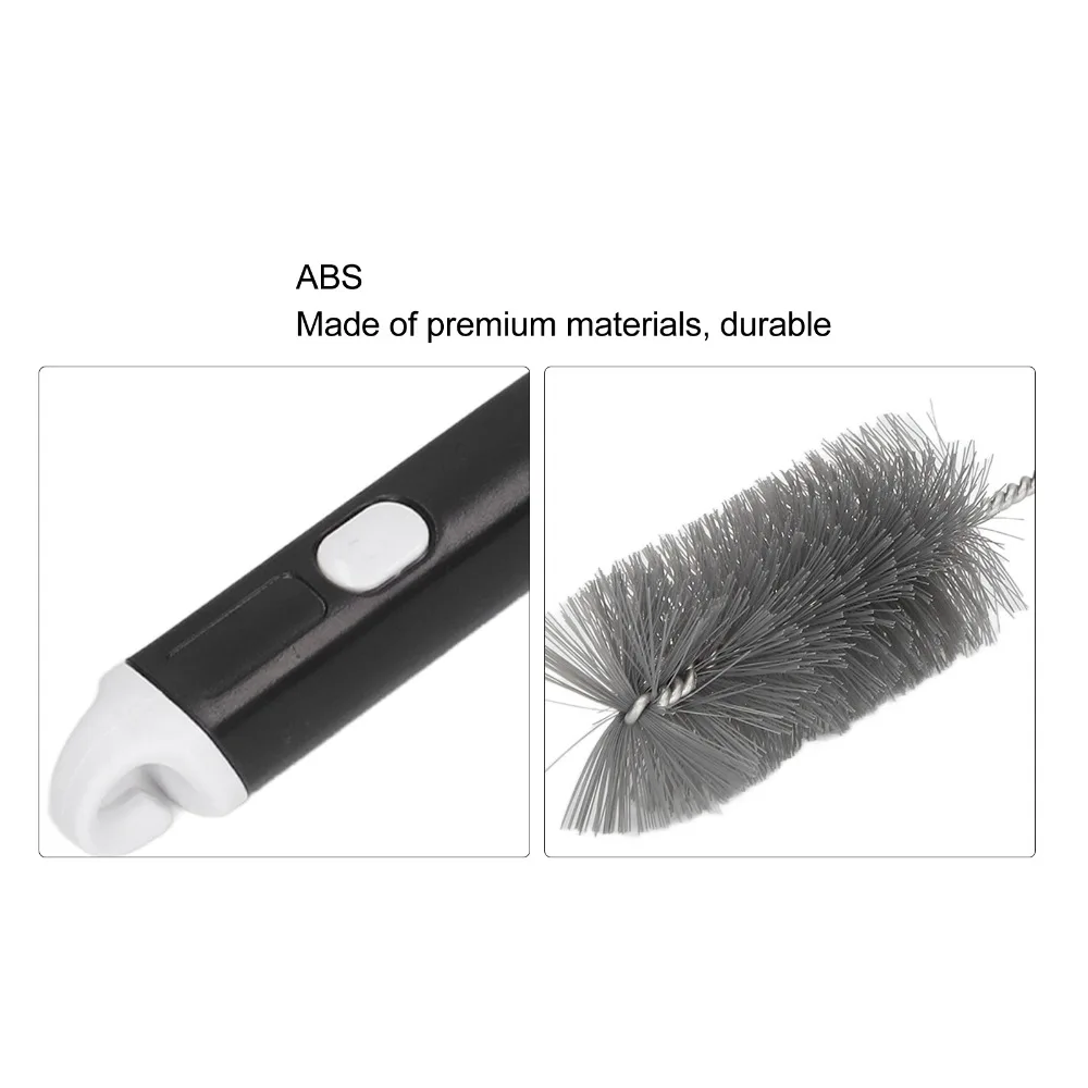 ABS Bottle Cleaning Brush Long Handle Flexible Water Bottle Brush Reusable Black Multifunctional Cleaning Brush