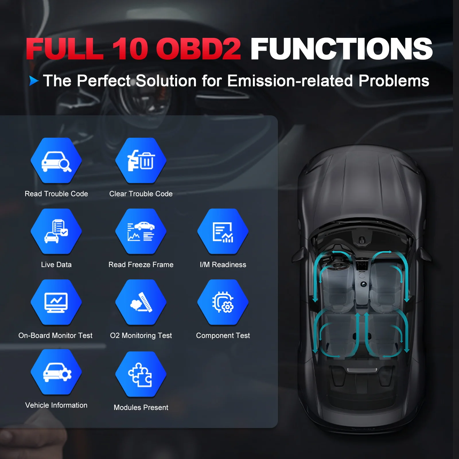 XTOOL D5S OBD2 Professional Auto Diagnostic Tool with15 Reset CAN FD & FCA Diagnostic Scan Tool of PCM/TCM/ABS/SRS/EPB 5 System