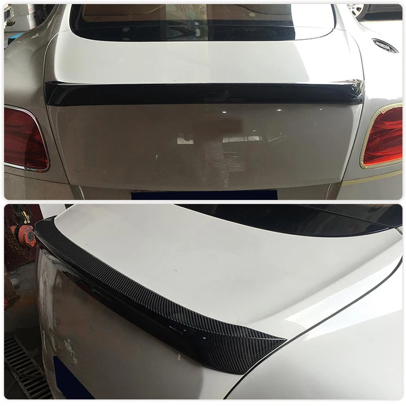 Rear Trunk Spoiler Wings for Bentley Continental GT V8 Supersports Coupe 2012-2018 Carbon Fiber Car Rear Spoiler Boot Wing FRP