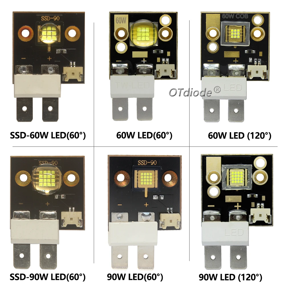 Lamp 60W 90W 100W Stage light LED Import Chip 3-5V12A 20A 60&120Degree SSD-90 Warm Cold White Moving Head Follow Beam Soptlight