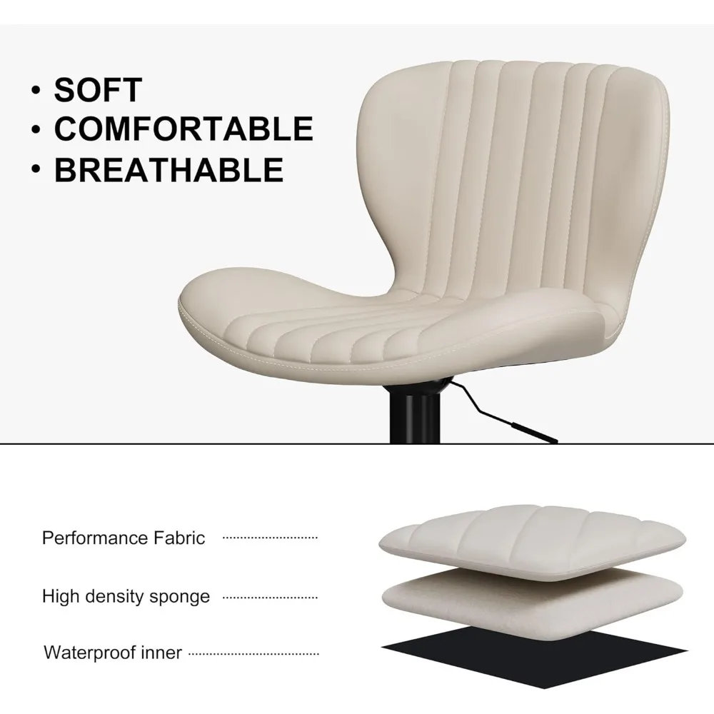 مجموعة مقاعد بار مكونة من 4 قطع، مقاعد بار جلدية قابلة للتعديل، ارتفاع مضاد، مقاعد بار حديثة، مجموعة كراسي جزيرة مكونة من 4 قطع للمطبخ،