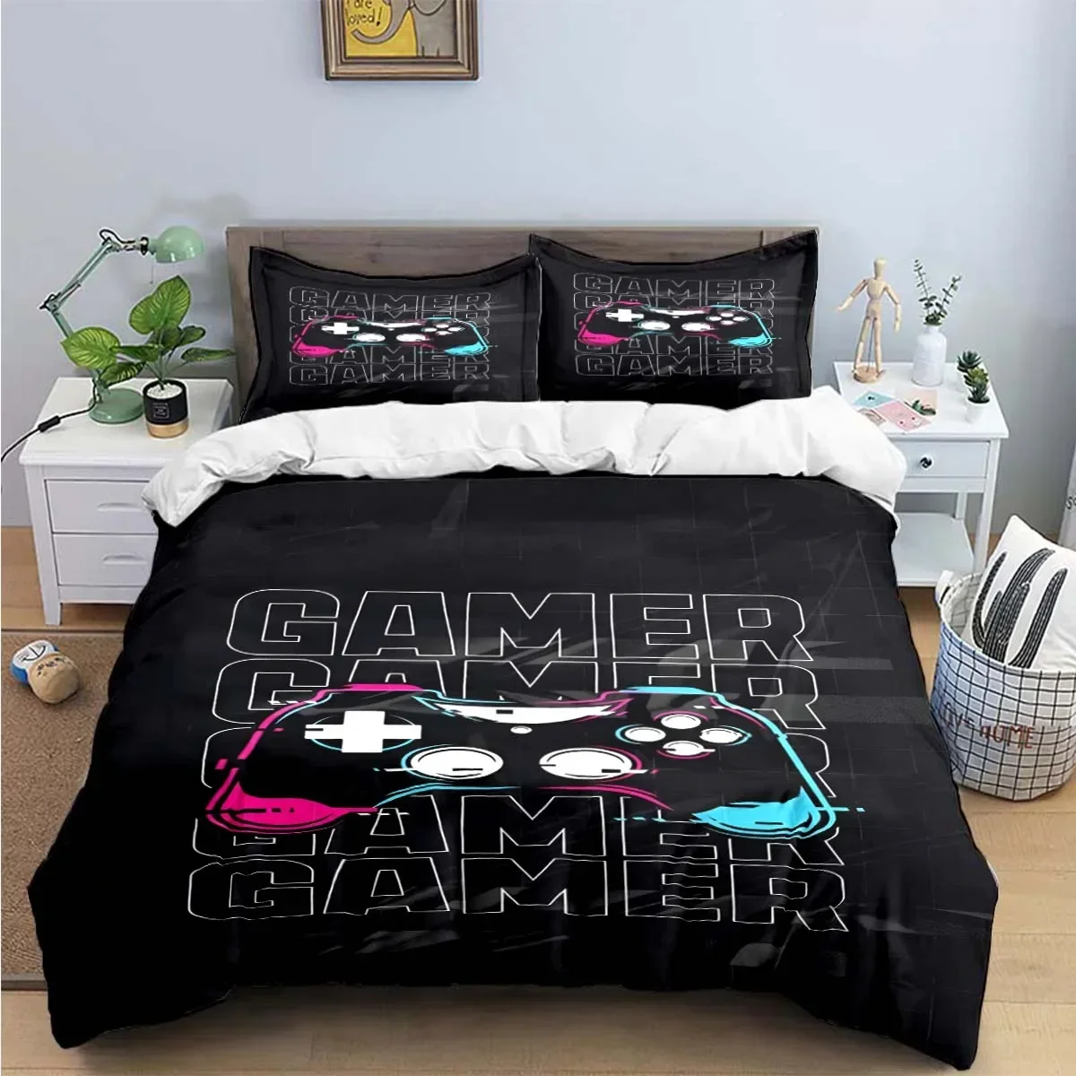 

Gamer Controller Print Bedding Sets Exquisite Bed Supplies Set Duvet Cover Bed Comforter Set Bedding Set Luxury Birthday Gift