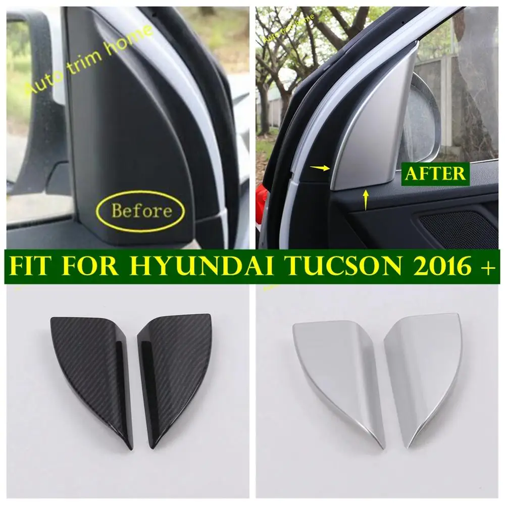 

Front Inner Door Pillar A Triangle Decoration Frame Cover Trim Fit For Hyundai Tucson 2016 - 2020 ABS Matte / Carbon Fiber Look