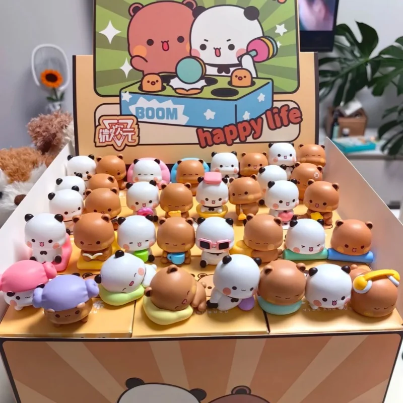 

В наличии Bubu и Dudu, ежедневные глухие коробки, милые фигурки, модная коробка-сюрприз, украшение для стола, кавайная модель, кукла, подарок на день рождения