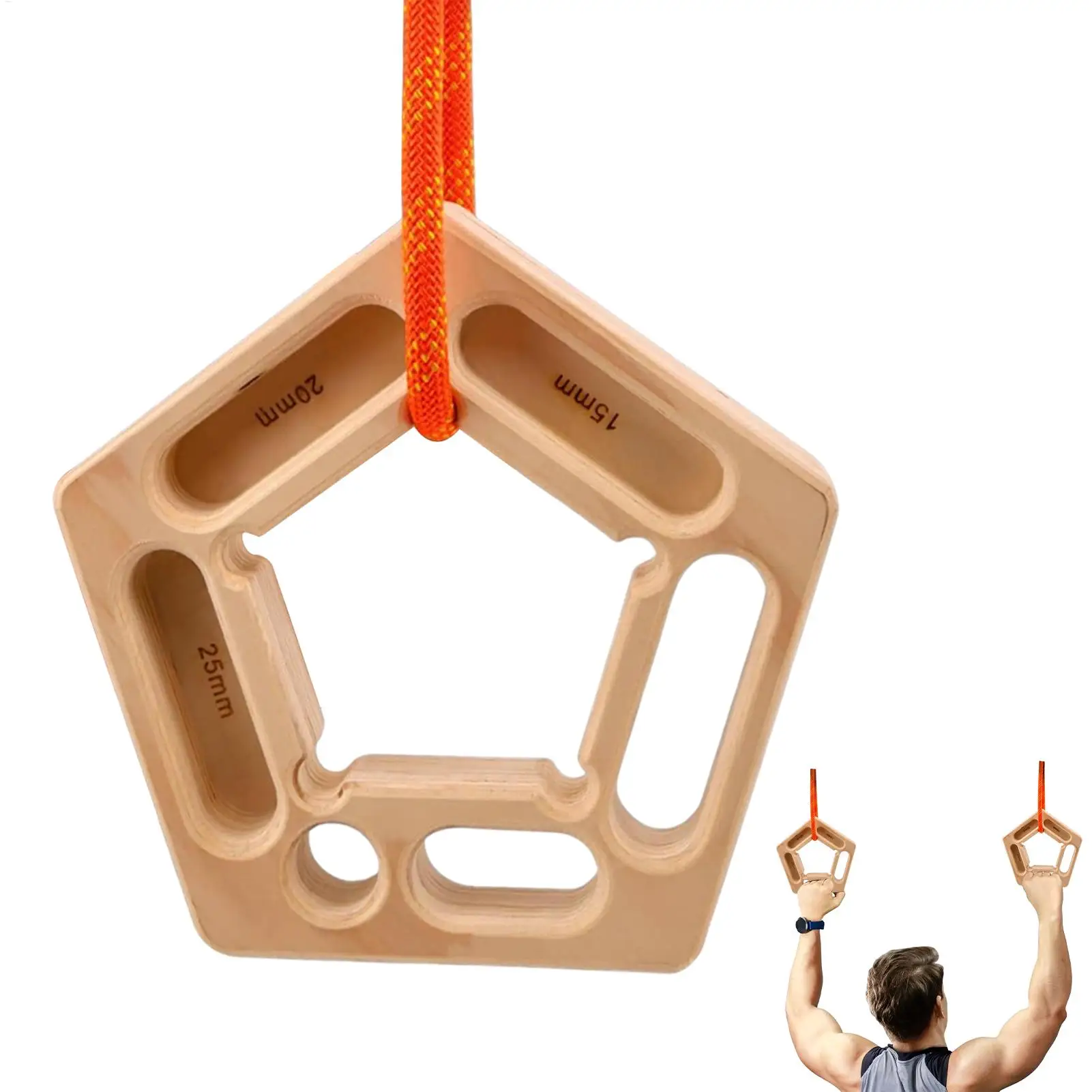 1pc Rock Climbing Finger Strengthener Board Pull-Up Board Hangboard Trainer Portable Grip Forearm Strengthener Practice Tool