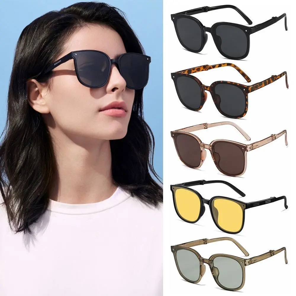 Summer Plastic Foldable Sunglasses Driver Shades Easy Carry Goggles UV400 Folding Sun Glasses for Women & Men