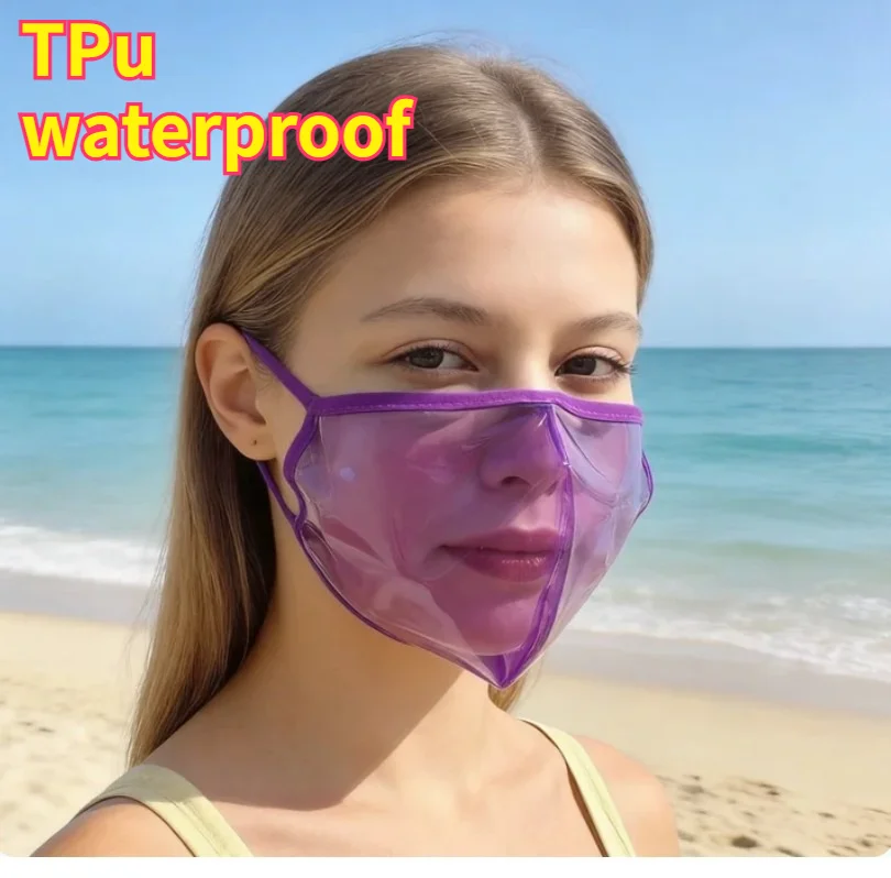 New Waterproof Mask TPU Men's Trendy Model Personalized Women's Fashion Rainproof Cycling Skiing Dustproof Breathable Leather