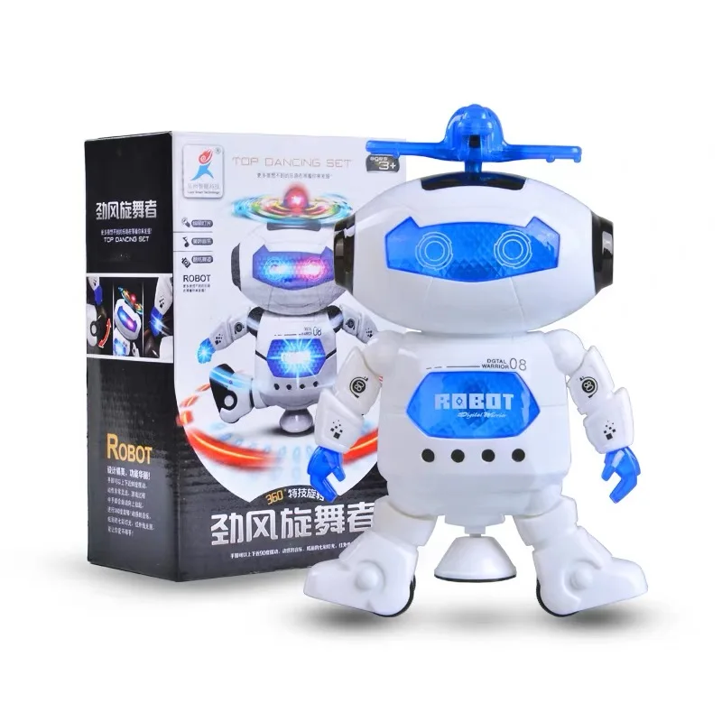 Intelligent Dancing Robot Toy with 360° Rotation and Light Effect Electric Toy, Fun Interactive Game for Children Aged 14 and Ab