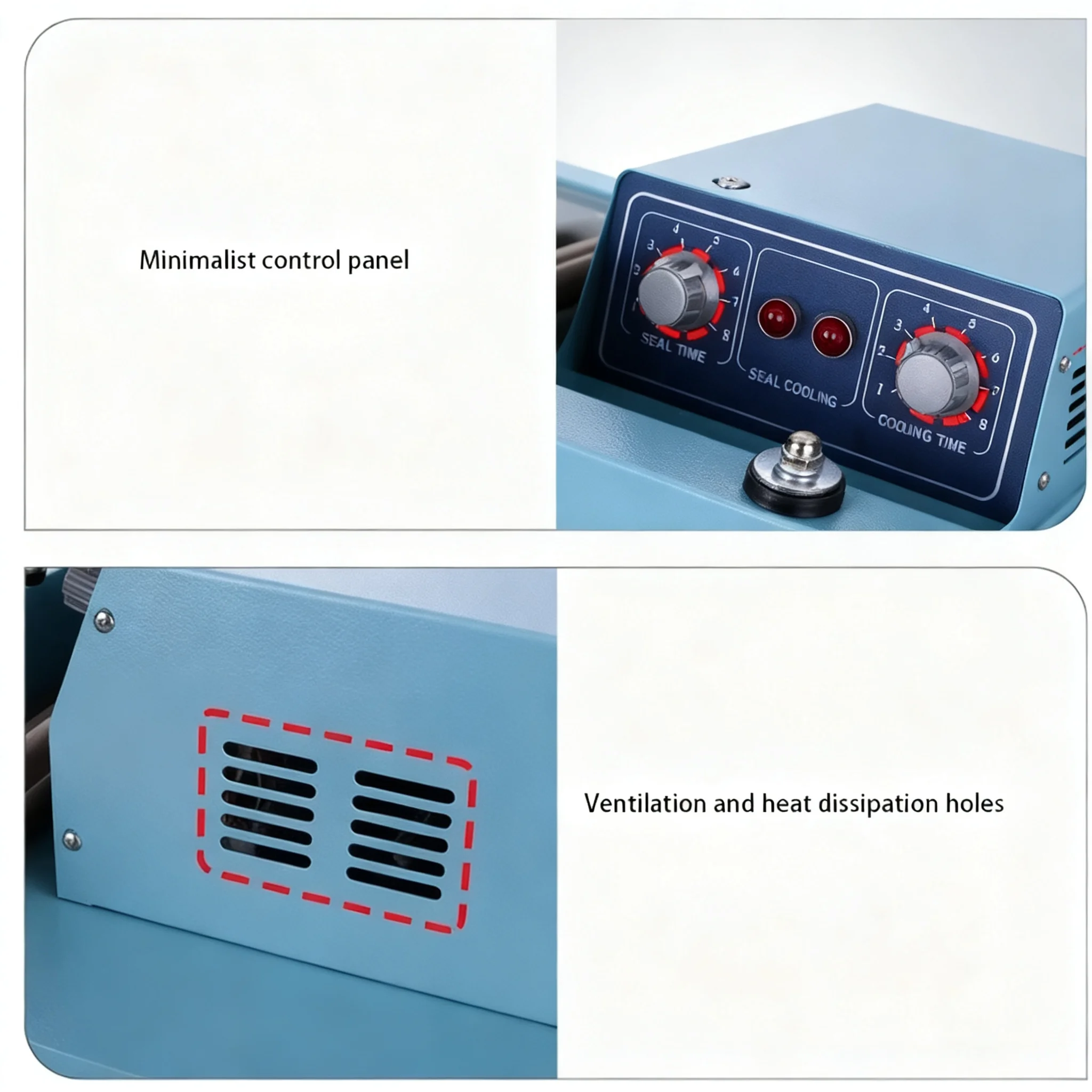 Semi-Automatic Foot Operated Heat Sealer, 220V Multifunctional Desktop Sealing Machine for Plastic and Aluminum Foil Bags