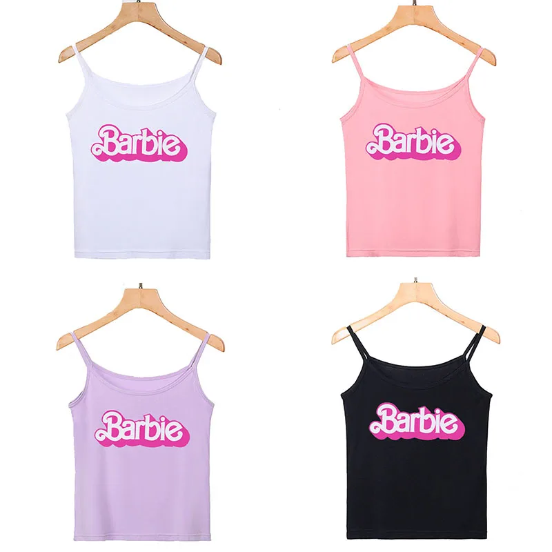 Cartoon European American plus size women's Barbie camisole sleeveless comfortable nude feel light and breathable bottoming top