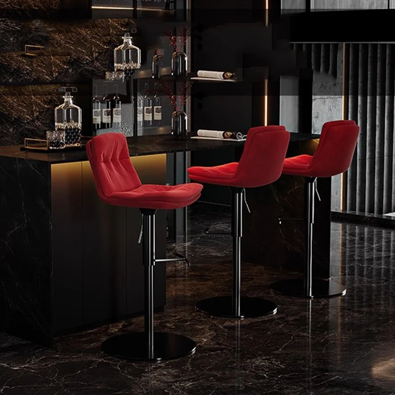 الحد الأدنى الفاخرة بار البراز تصميم العداد مطعم مع كراسي بار الظهر المعادن الجمالية الاسترخاء كرسي الأثاث العصري #4
