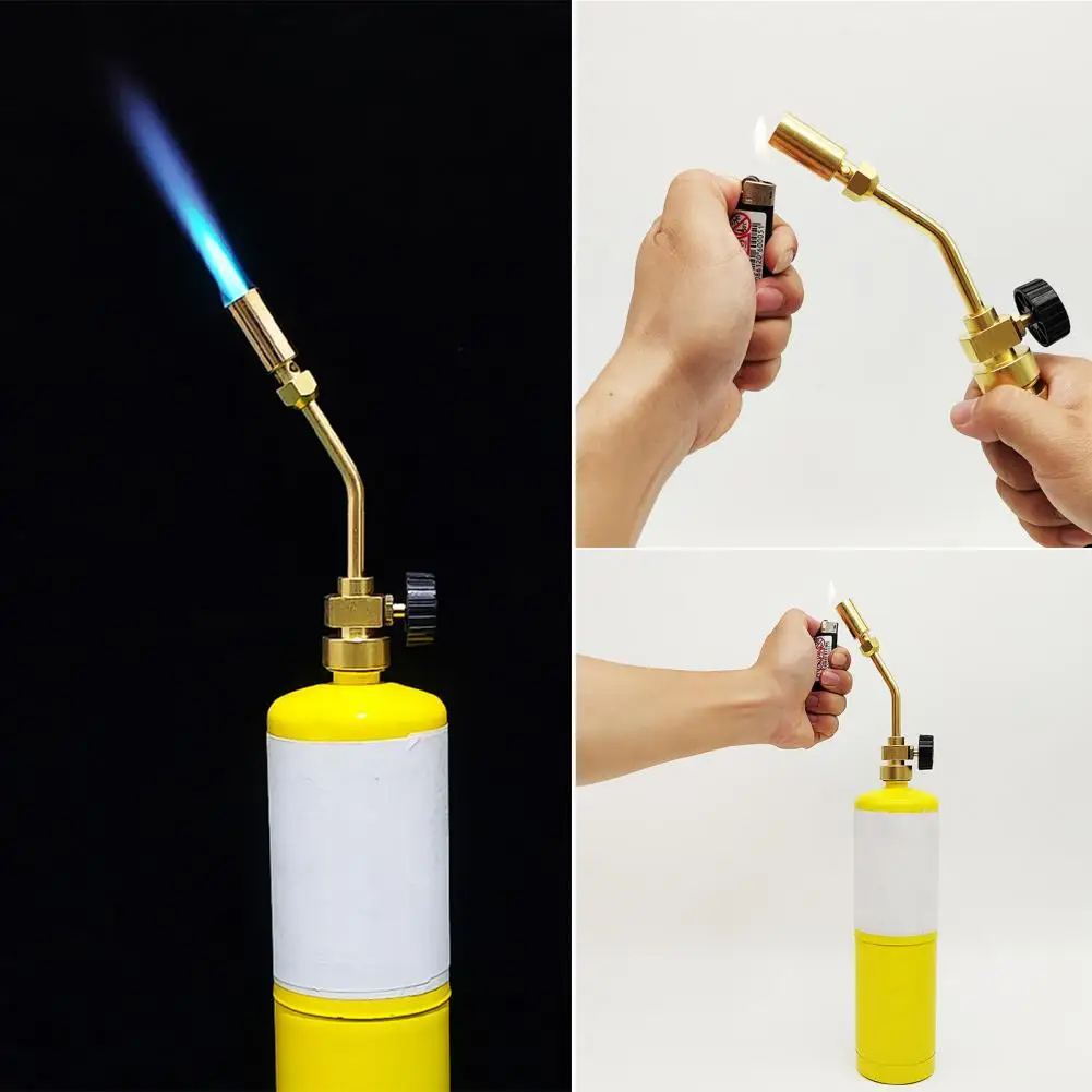 Flint Ignition Torch Portable Propane Torch Kit Ignition Flame Torch for Soldering Welding Brazing Gas Leak Resistant Torches