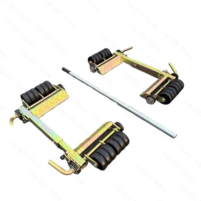 12-Wheel Anti-Skid Auto Repair Trolley Wheeled Car Porter Rescue Trailer Vehicle Maintenance Tool with Lever Positioning System