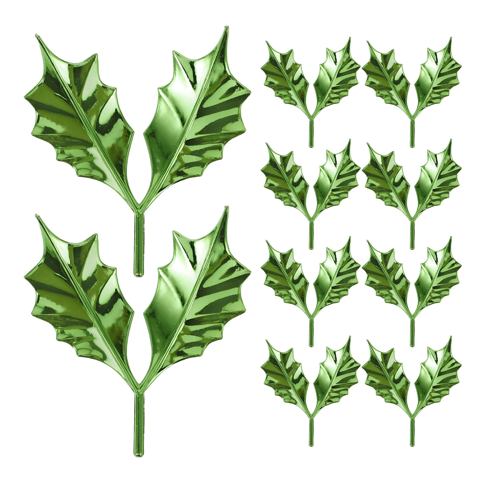 

50 Pcs Unique Christmas Leaves Decoration Trees Ornaments Fake Green Chirtsmas Landscape