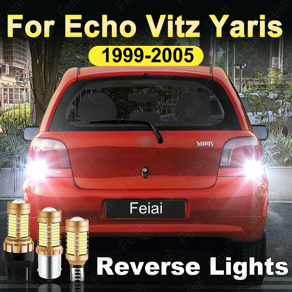 LED Reverse Lights For Toyota Echo Yaris Vitz 1999 2000 2001 2002 2003 2004 2005 XP10 P1 Tuning Accessories Revering Back Lights