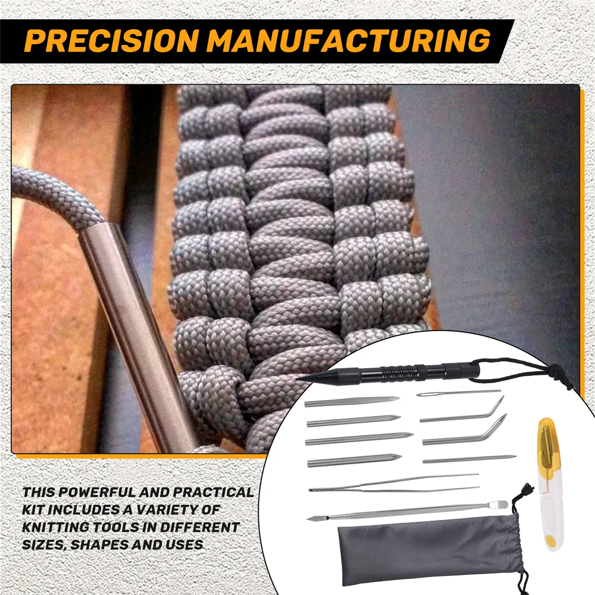 

ABFKW 12-компонентные аксессуары для паракордов Fids, иглы для шнуровки из нержавеющей стали с шипом Marlin