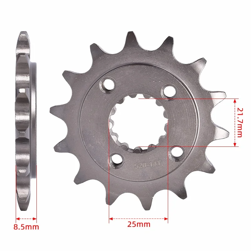 520 14T 15T Moto Front Gear Star Sprocket for HONDA TRX 400 TRX400 X EX Sportrax XR600 L for Polaris 500 Predator LE 500 Outlaw
