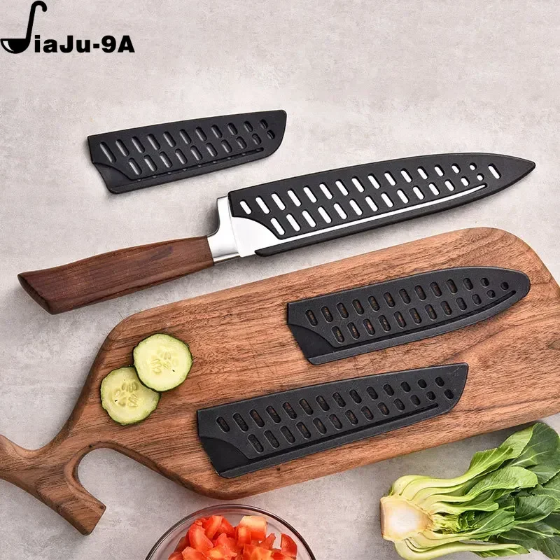 3.5/5/6/7/8 Inch Kitchen Knife Sheath Black Plastic Knife Covers Knife Blade Protector Cover Edge Guards Case Kitchen Accessorie