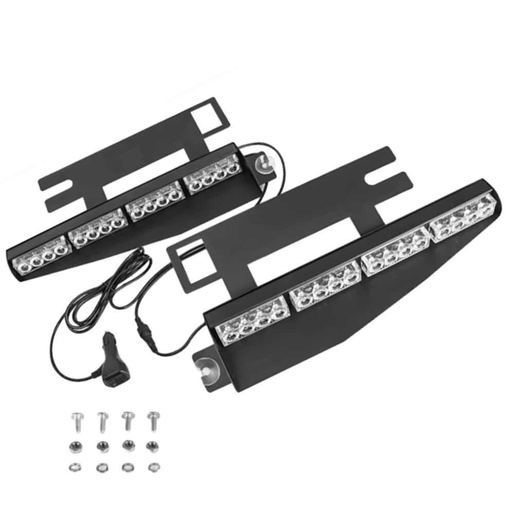 

32 LED Strobe Warning Lights Car Emergency Strobe Windshield Warning Lights Flashing Light For 12V Jeeps ATVs Motorcycle