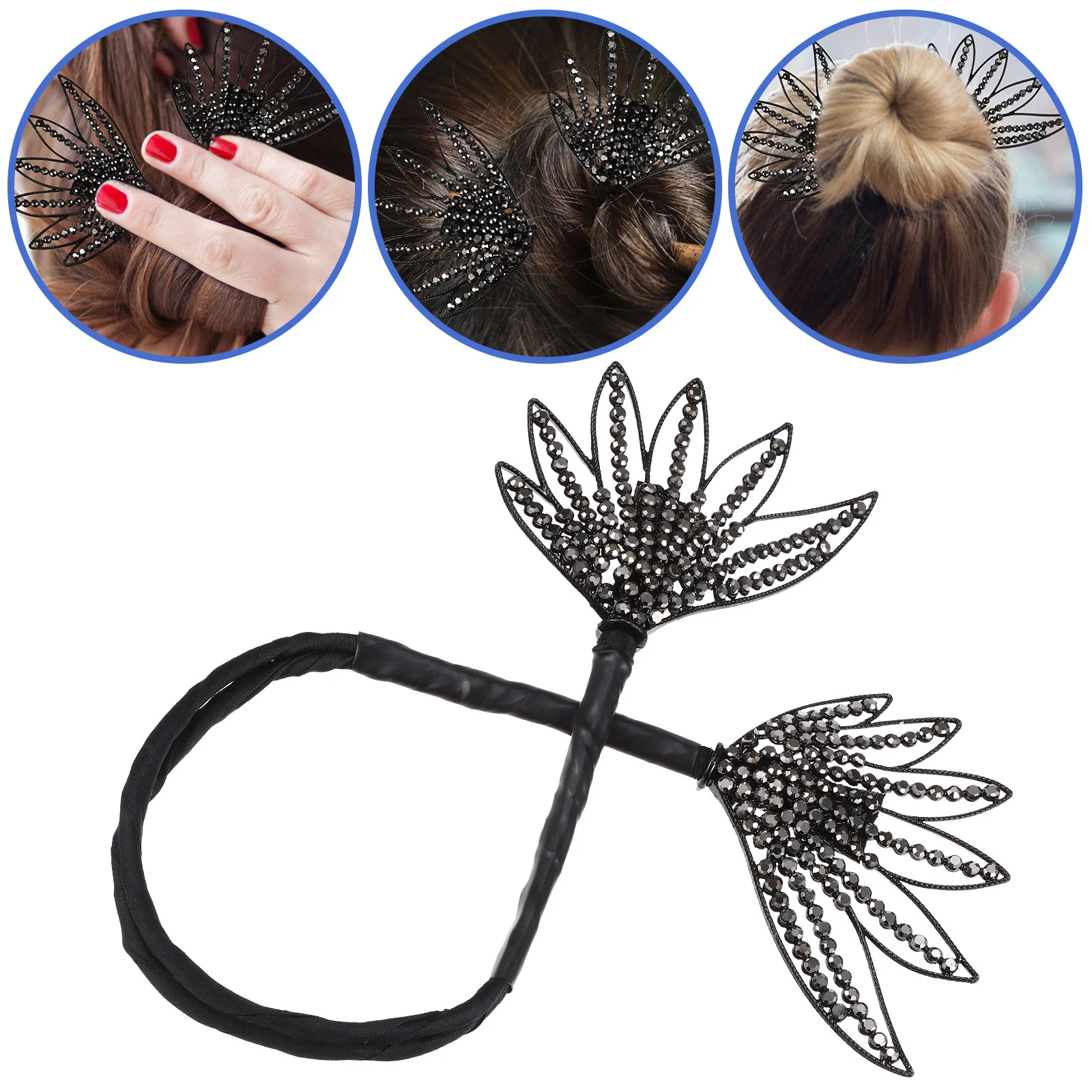 

Hair Bun Fixing Clip Smooth Material Rotating Hairband for Various Hairstyles Comfortable and Durable Stylish Hair Ornament