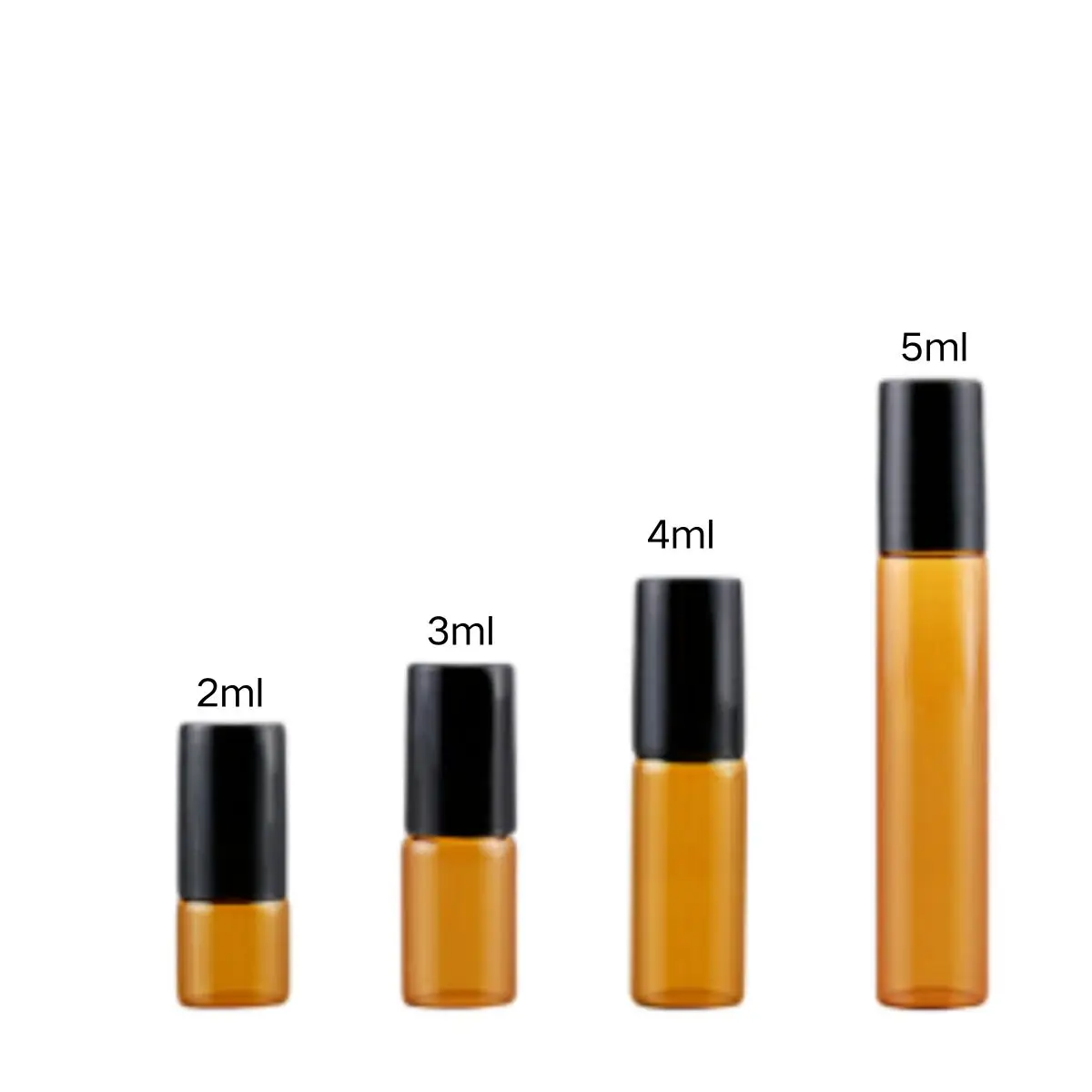 10 Pcs Amber Roller Bottles for Essential Oils Glass Roll On Bottles for Travel and Lip Gloss Empty Perfume Roller Ball