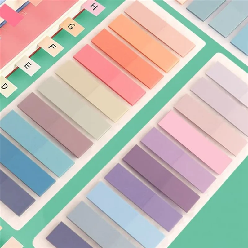 EDT-180 주석용 컬러 북 탭, 스티커 탭 투명 스티커 메모, 노트북용 Morandi 페이지 마커,(3600Pcs) 내구성