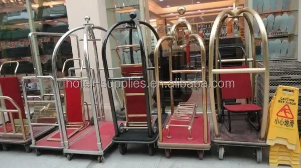 Hotel baggage handling equipment, with pulley, labor-saving luggage cart