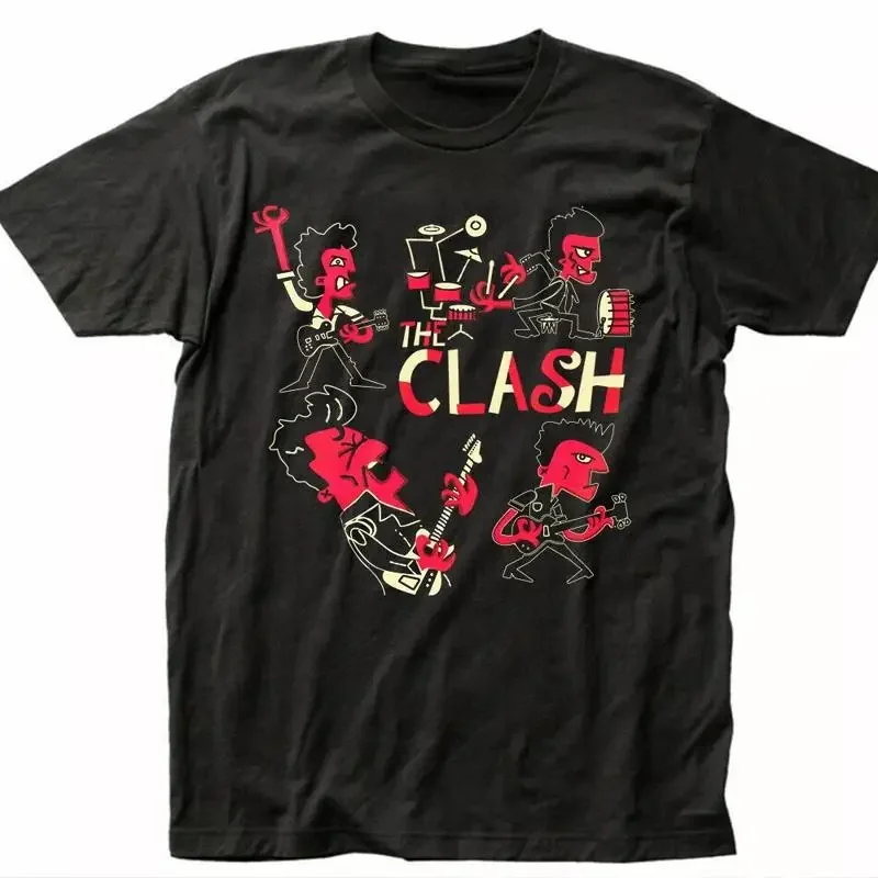 Rare The Clash Men Black All Size 9D213 T shirt
